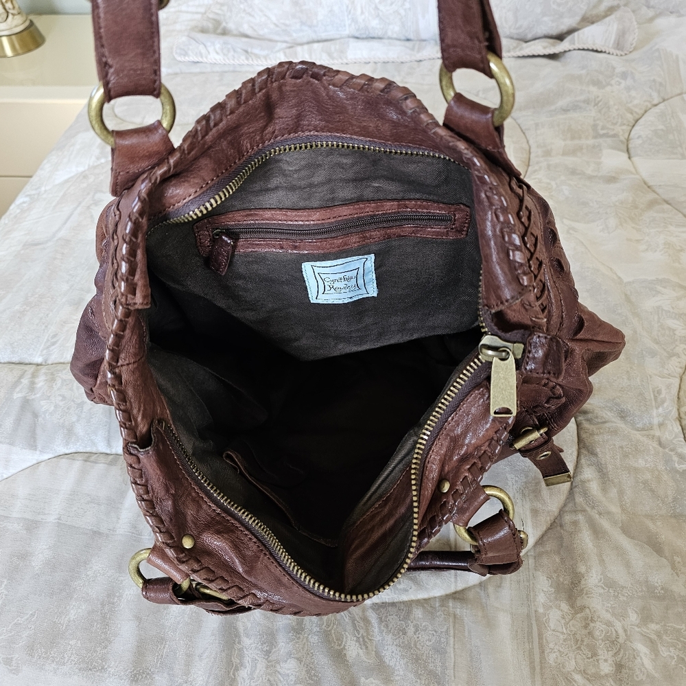 Cynthia Rowley Brown Buckle Hobo Shoulder Bag - Picture 5 of 12